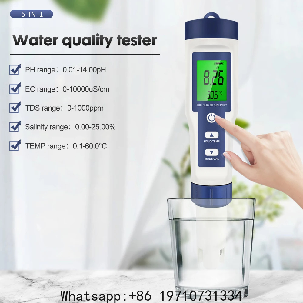 Water Testing Kit - Testeur numérique 5 en 1 de