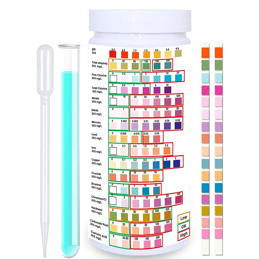 Water Testing Kit - Bandelettes de test d'eau pour l'eau