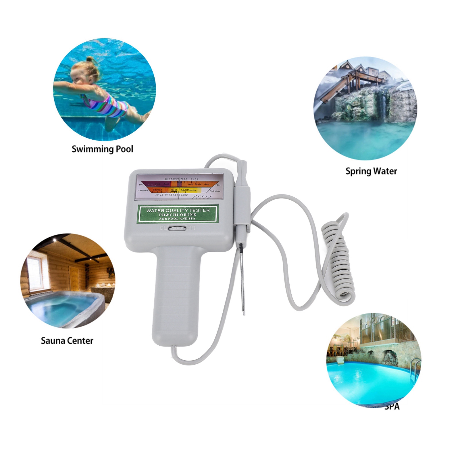 Water Testing Kit - Testeur numérique de l'eau de piscine,