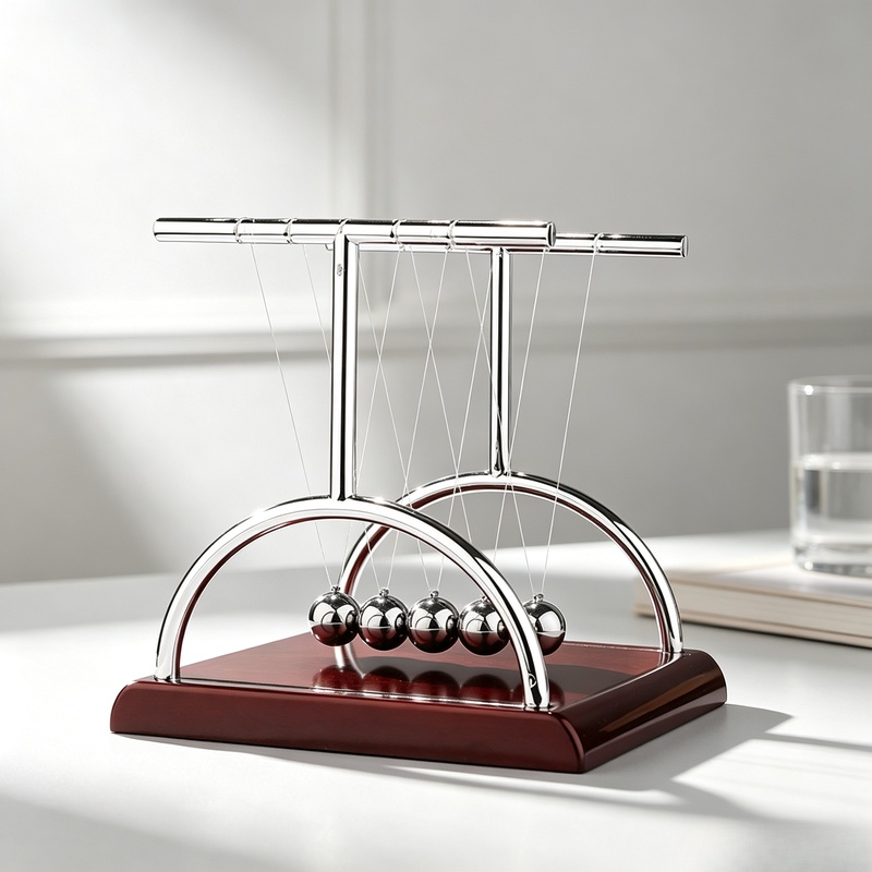 Newton Cradle Large - Berceau de Newton avec billes d'équilibre